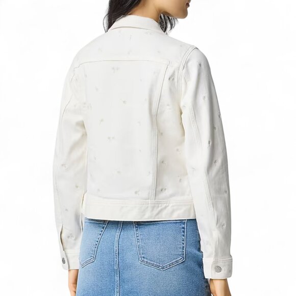 J. Crew Embroidered classic denim jacket Size Medium - Picture 3 of 9